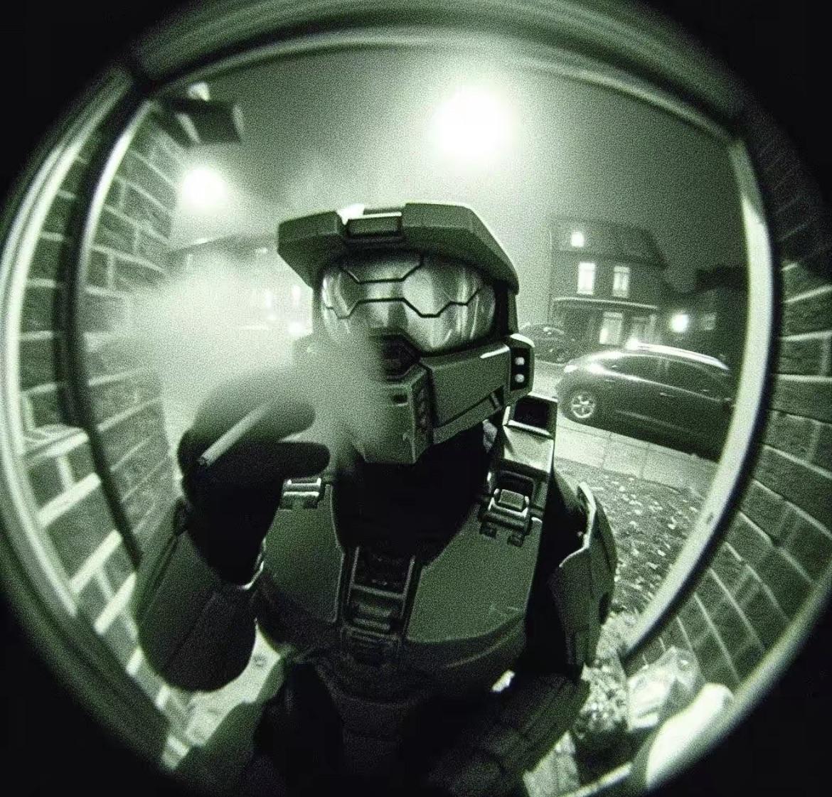 The Cheif Smoking in Door Cam